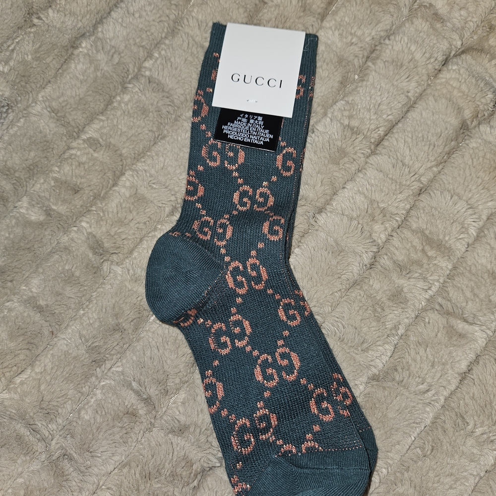 Green Patterned Socks